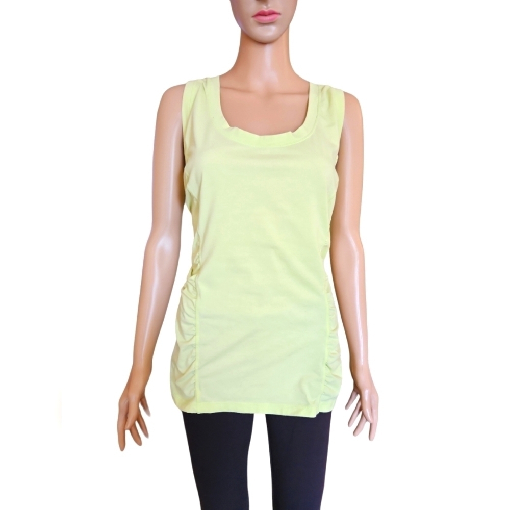 Zella Lemon Lime Ruched Panel Tank Top